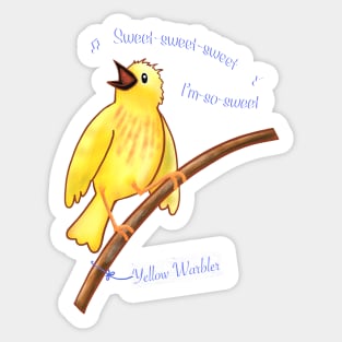 Sweet Yellow Warbler Sticker